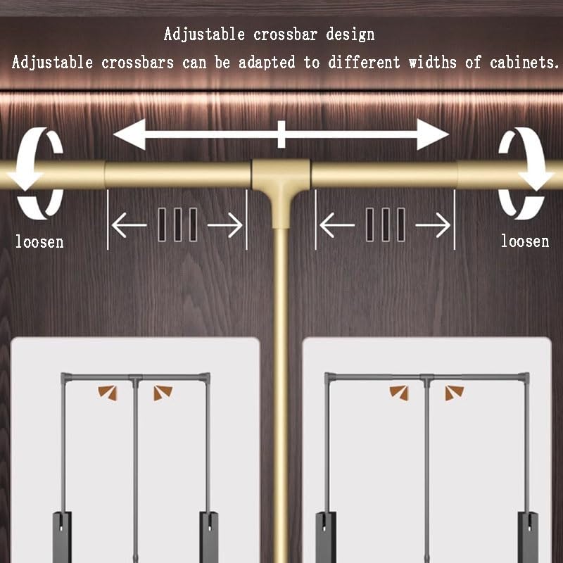 Cintre mural peu encombrant et tringle coulissante pour optimiser les petits placards