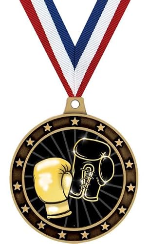 Crown Awards 2.5" Universe Star Boxing Shadow Gold Medal 20 Pack