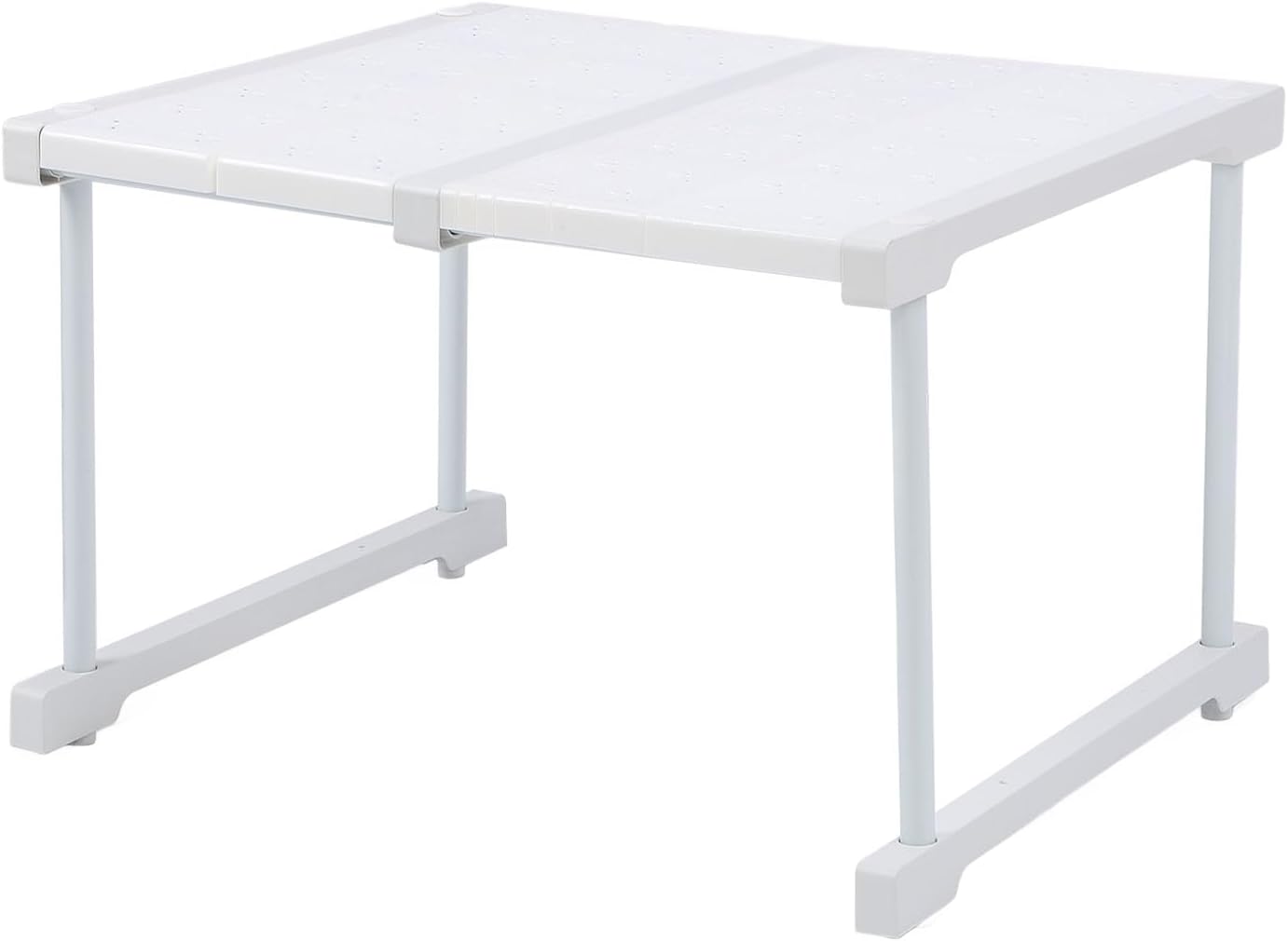 WALFRONT Expandable Cabinet Shelf Heavy Duty Wire Rack Adjustable Length for Wardrobe 20KG Load Bearing Space Saving Organizer (Length 37-48cm / 14.6-18.9in)