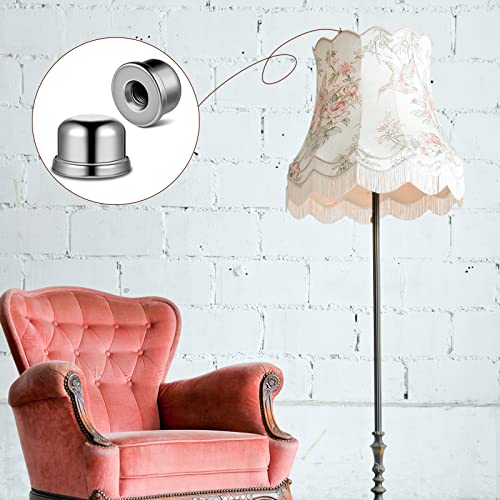 8 Pieces Lamp Finial Knob Lamp Accessories 1/2 Inch Tall Lamp Finials Plated Steel Finials Tapped 1/4-27 For Lamp Harp Tops (Gold, Silver, Black, Bronze) #TOP4