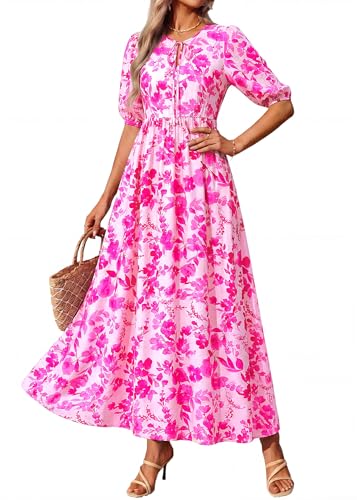 Image of KIRUNDO Maxi Dresses for Women 2026 3 /4 Sleeve Summer Dress