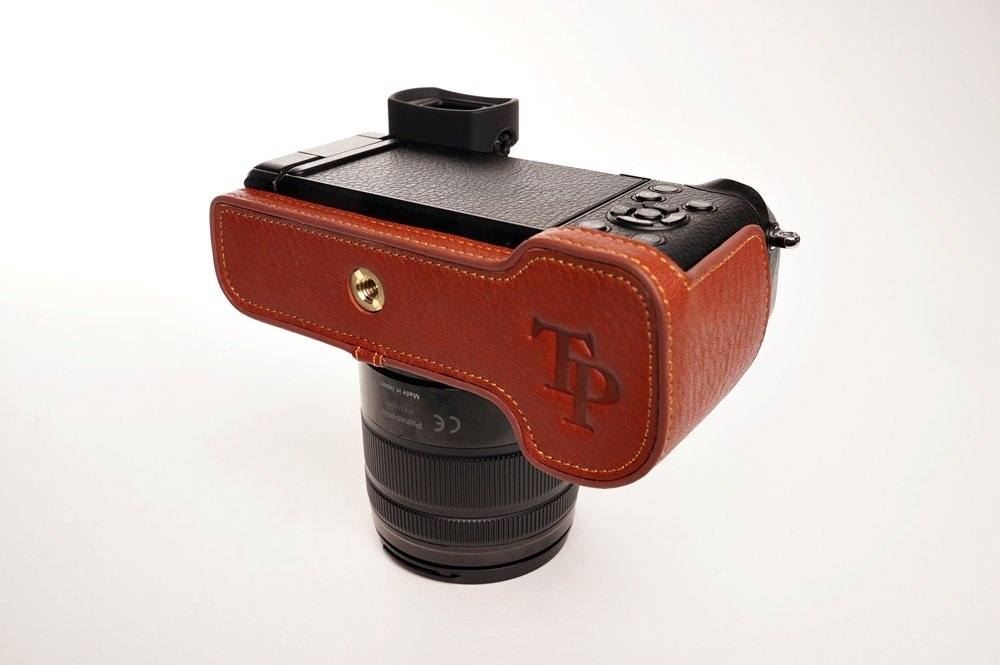 100% Genuine Real Leather Camera bag High quality half Case Bottom Cover bag For