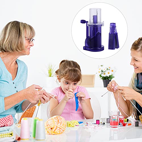 Milisten 1 Set Hand- operated Knitting Machine Mini Embellish- Knit Machine Embellish Sewing Machine Bracelet Weave Tool for Kids Adults Beginners DIY Knit - Image 2