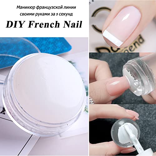 5 Pcs Nail Stamp Template Kit With 2 Jelly Silicone Stamper 1 Scraper, Flower Butterfly Line Nail Stamping Plate Stencil For Diy French Style Nail Art Design Manicure Nail Supplies #TOP5