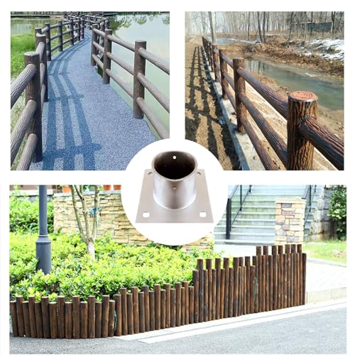 Heavy Duty Stainless Steel Round Post Anchor Base con Viti per la ringhiera del Deck e Post della Cassetta Postale