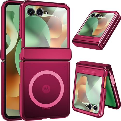 Image of WRJ for Motorola Razr 2026 /2025 /2024 Case Built-in Screen Protector,Hot Pink