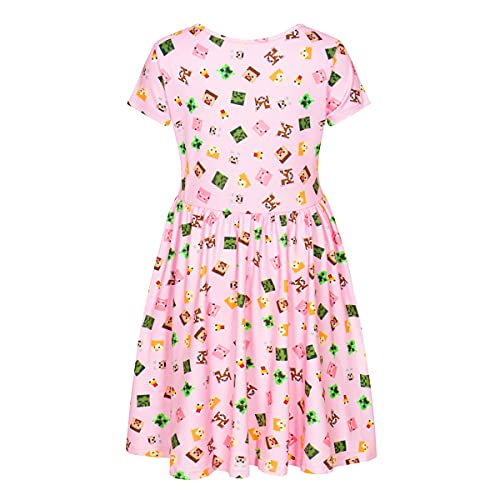 Minecraft Girl's Dress with Creeper Sequins for Little and Big Girls 4-162
