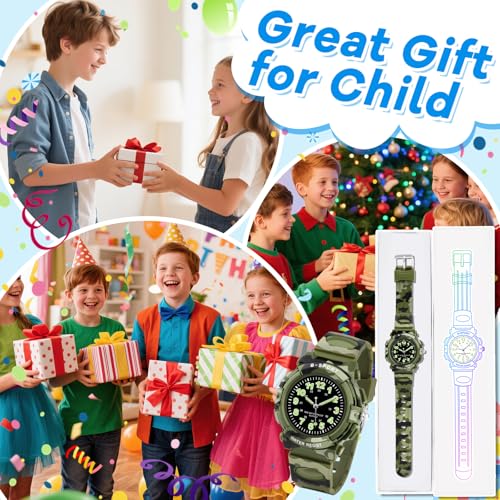 Image of CKV Kids Watch for Boys Girls Ages 5-12, Waterproof Time Teacher Easy to Read Analog Sport Outdoor Children Watches with Soft Band for Kids