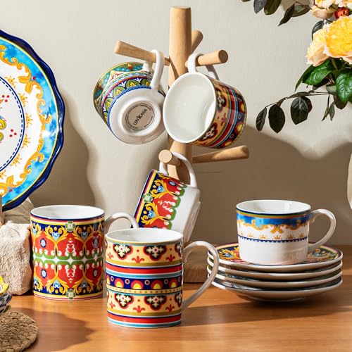54% Off UNICASA Bohemian Coffee Cup Set of 4 - Image 6