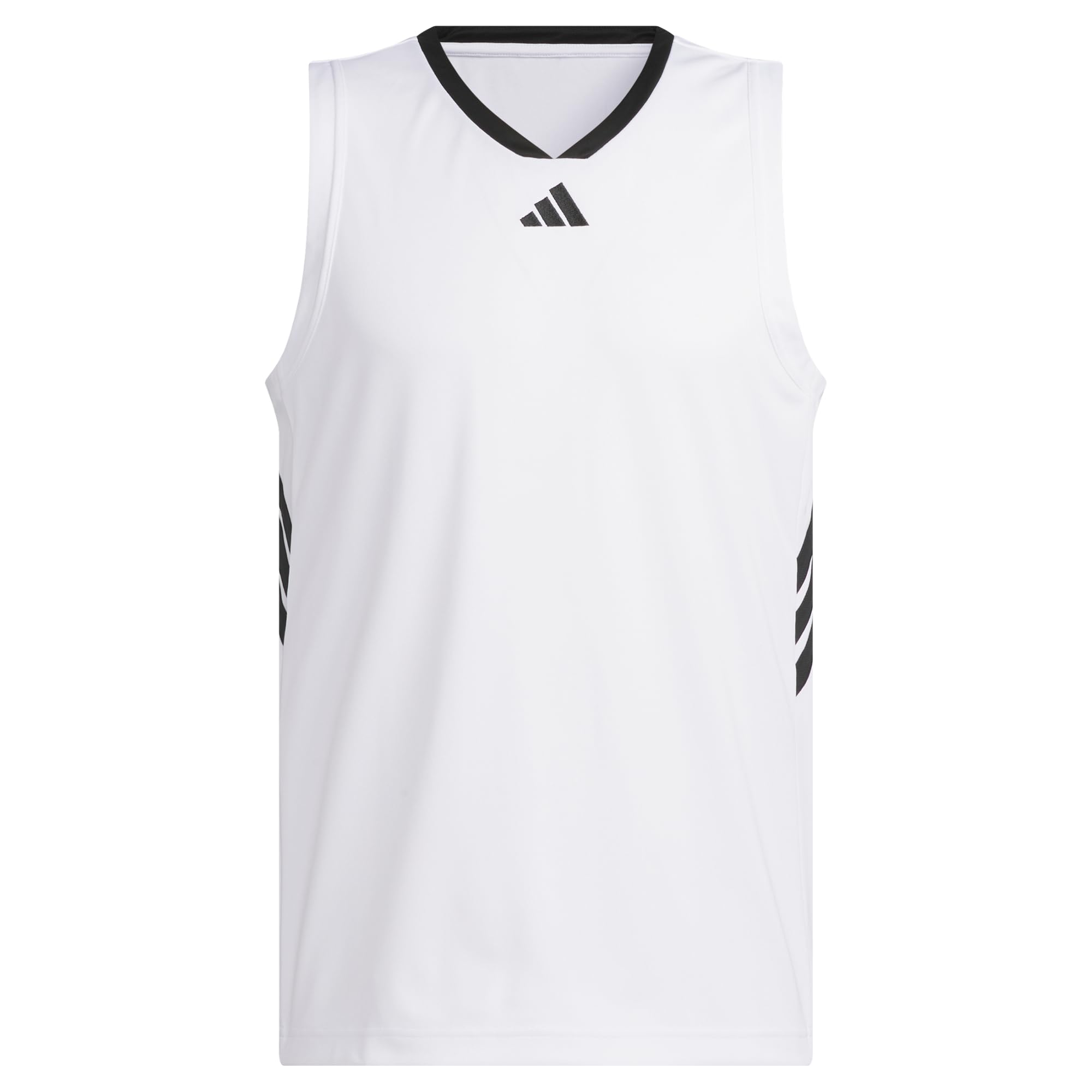 adidas Men's Basketball Legends Tank Shirt, White/Black, S