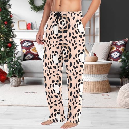 Mens Cotton Pajama Pants Abstract Modern Leopard Sleepwear Pj Bottoms Lightweight Lounge Pants S-XXL2