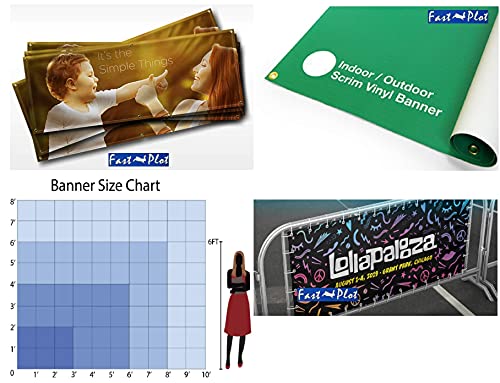 Fastplot Outdoor Scrim Vinyl Banner Waterproof 15 Mil 400G - 24Inch X 60Ft Roll / 2Inch Core #TOP5