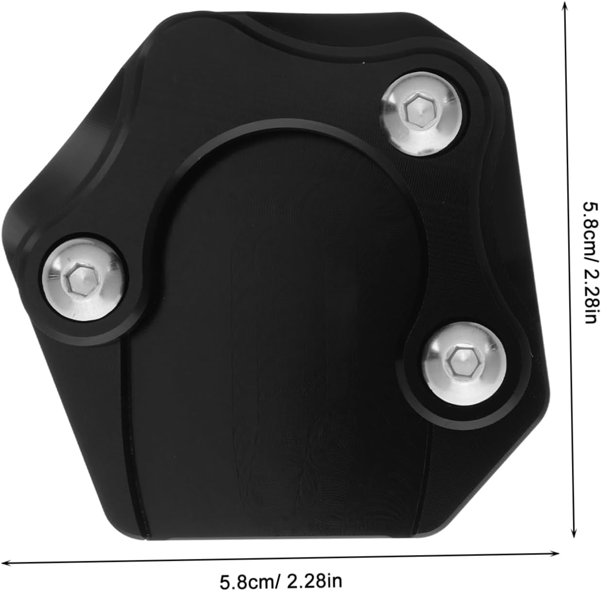 Motorcycle Kickstand Extension Pad Anti-Slip Base Enhanced Stability Side Stand Plate for Motorcycles Heavy-Duty Support Accessory Black