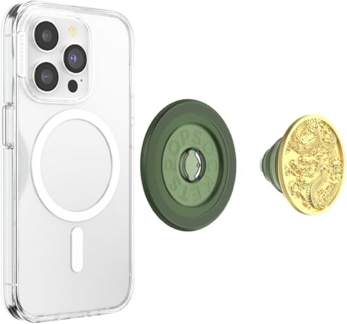 Miniatura 9 de PopSockets Agarre para teléfono con soporte expandible enchufe pop para teléfono leopardo de la noche