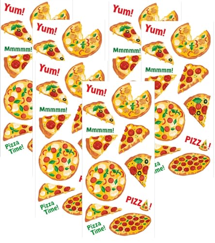 Image of Playhouse Pizza Party Pizza Scented Scratch & Sniff Sticker Sheets - 3 Pack