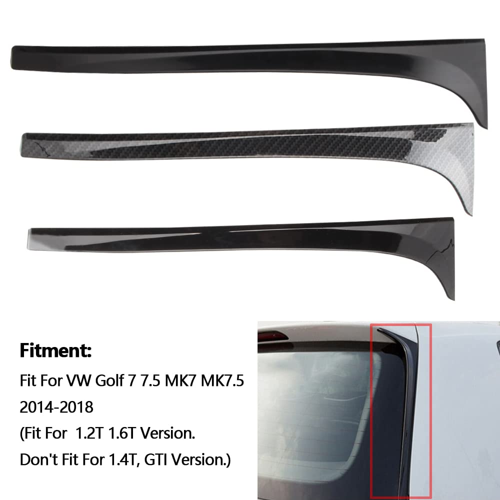 Baceyong 2 x coperture per parafanghi laterali per spoiler posteriore, compatibili con V-VV Golf 7 7.5 MK7 MK7.5 2014-2018 (versione 1.2T 1.6T), nero lucido