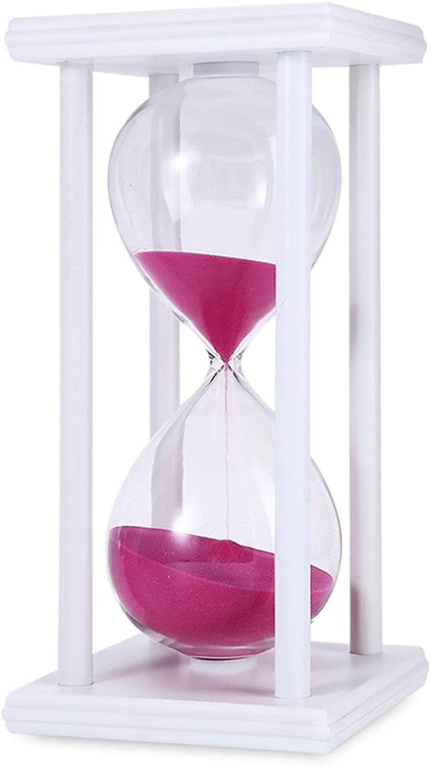 Sanduhr 30/60 Minuten Sanduhr Sanduhr Küche Schule Moderne Holz Sanduhr Sanduhr Teeuhren Heimdekoration Geschenk (Farbe: SCHWARZ LILA, Zeit: 30 Minuten) (Schwarz Blau 60 Minuten) (Col