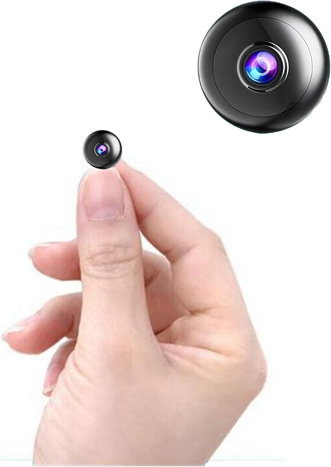 Only 0.9 inch! Hidden Camera with Audio/Video. Mini Small Camera. Spy Hidden Cameras for Home Indoor Use. Spy Cam with Night Vision