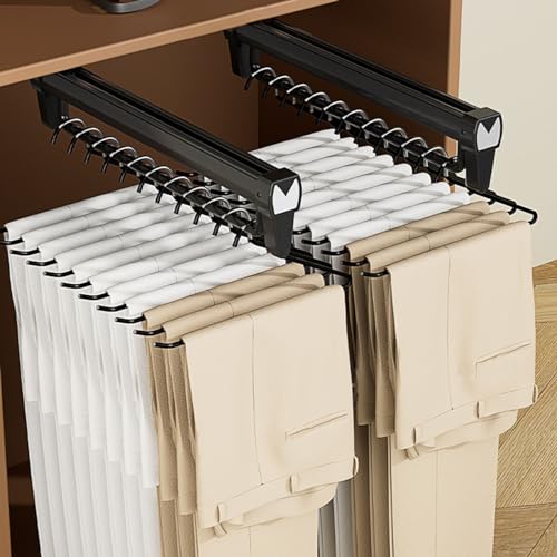 Porte-pantalons extensible en acier pour un dressing parfaitement optimisé