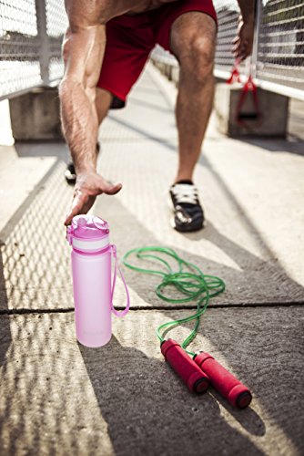 Brimma Premium Sports Water Bottle with Leak Proof Flip Top Lid - Eco Friendly & BPA Free Tritan Plastic - Must Have for The Gym, Yoga, Running, Outdoors, Cycling, and Camping