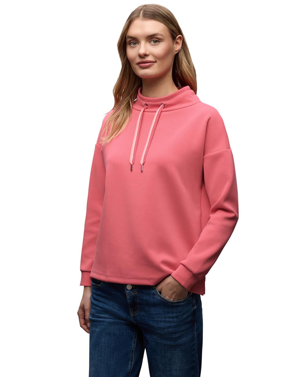 Damen Silk-Look Shirt in Unifarbe