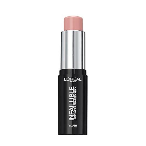 Miniatura 2 de L'Oreal Paris Makeup Infallible Longwear Blush Shaping Stick, hasta 24 horas de uso, barra de rubor crema construible, 45 Sexy Flush, 0.3 onzas