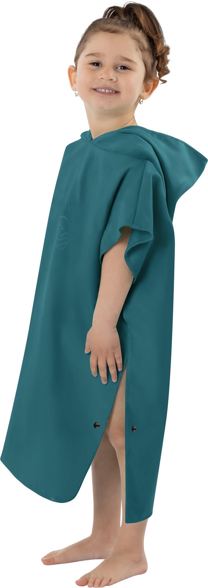 normani Kinder-Badeponcho Strandponcho - Handtuch-Poncho aus 100% natürlicher Bio-Baumwolle Handtuch Cape Badetuch mit Kapuze für Jungen und Mädchen 2-13 Jahre