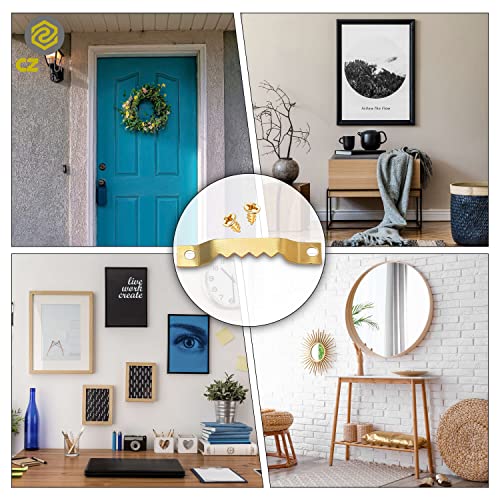 CZ Store Haczyki do Zdjęć - Opakowanie 100 - ✮DOŻYWOTNIA GWARANCJA ✮ - Wieszak do Umieszczenia Zdjęcia na Ścianę z Wkrętami - Idealny aby Powiesić na Ścianie Zdjęcie, Zegar, Obrazy oraz Ozdoby