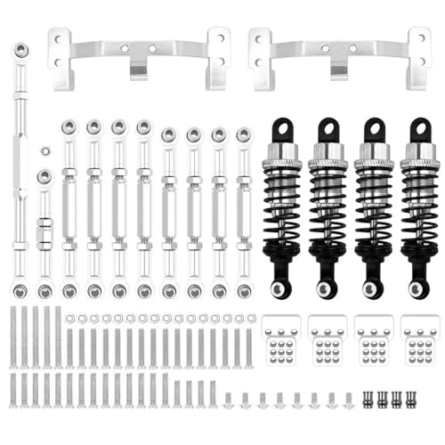 RC�X�y�A�p�[�c For WPL For C14 C24 1/16 �����V���[�V�����N���b�h�v�����b�h�}�E���g�z���_�[�V���b�N�A�u�\�[�o�[�Z�b�g Rc �J�[�A�b�v�O���[�h�p�[�c�A�N�Z�T���[(Silver)