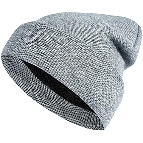 Jarseen Knit Slouch Beanie Hats Thick Soft Warm Winter Hats Skully Cap for Men Women Unisex - Grey - Unisex Cover