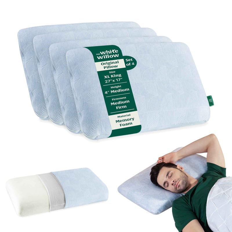 See full amazon price history chart for The White Willow Pillow for Neck Pain Relief-Pillow Set of 4-Memory Foam Pillow-Orthopedic Bed Pillow for Sleeping-Cervical Pillow for Neck & Shoulder Pain-Medium Firm -XL King Size-4" H The White Willow Pillow for Neck Pain Relief-Pillow Set of 4-Memory Foam Pillow-Orthopedic Bed Pillow for Sleeping-Cervical Pillow for Neck & Shoulder Pain-Medium Firm -XL King Size-4" H (B0D7Z9PMZ2) Amazon Price History, Amazon Price Tracker