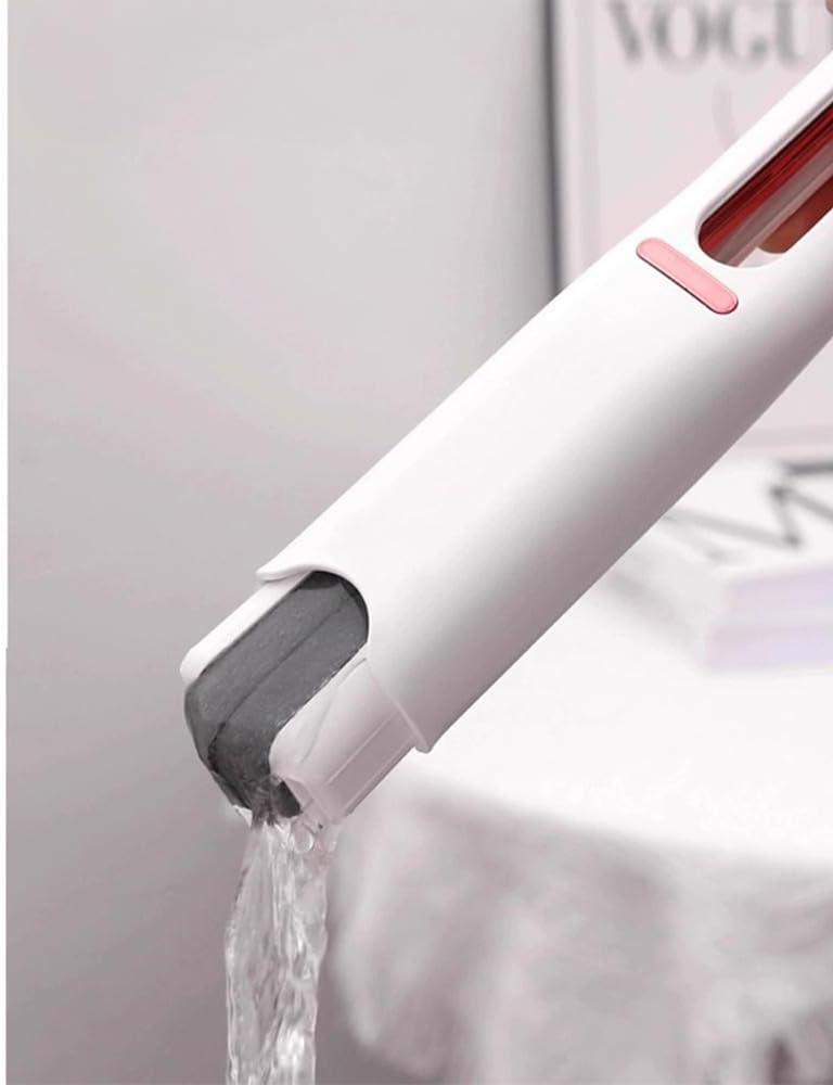Protable Mini Sponge Mop Dry Wet Dual Use Cleaning Mop Self-Squeeze Highly Absorbent Mop for Bathroom Kitchen Glass and Small Space
