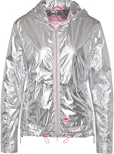 Frieda & Freddies Damen Sport Jacke in Silber Größe 42 EU Silber (Silber)
