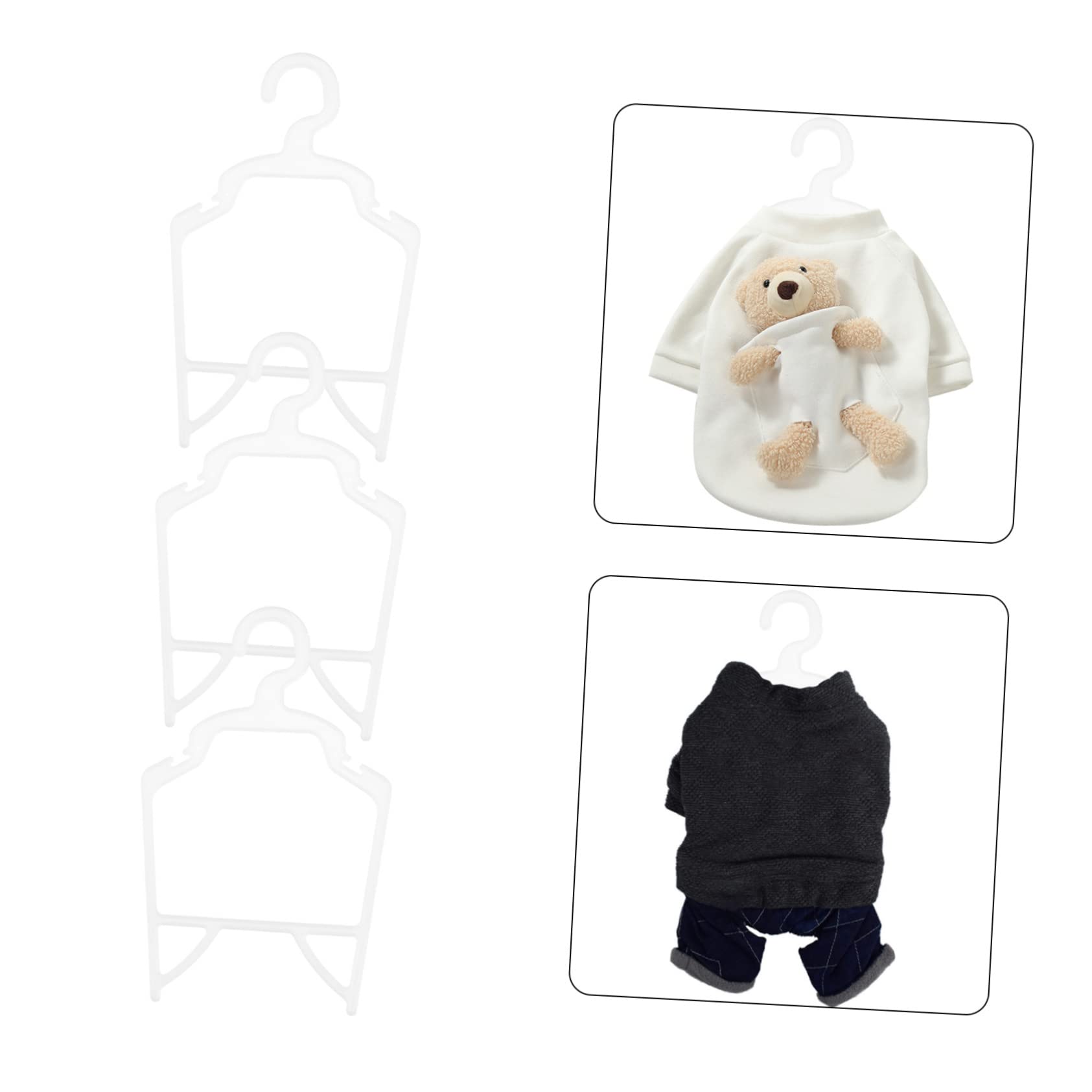 SEWOART 10Pcs Hond Kleding Kleine Kleine Huisdier Kleding Hanger Kleine Hangers Voor Pet Kleding Bichon Plastic Kleerhanger Plastic Hanger Huisdier