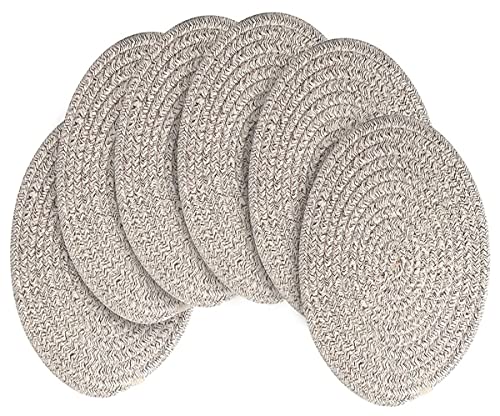 WENFOME 6 Pack Round Woven Placemats,13.8 inch Plate Chargers Mixed