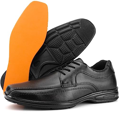 Sapato Oxford Social Masculino Casual Preto Com Palmilha Anatomica (42)