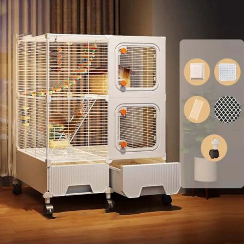 大型 引き出し トレー イージーホーム ハイ シマリス モモンガ フェレット 小動物 ゲージ 大きい 縦長 デグー 網 カゴ 組み立て (71*36*96)
