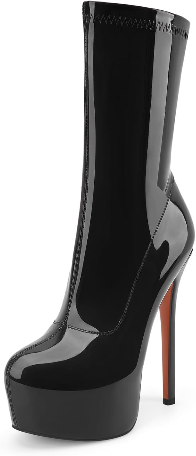 Z.Oufeier Women's Platform Stiletto - Patent Leather Design