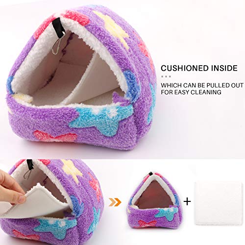 Hosukko Warm Hamster Bed With Mat For Small Animal Pet, Mini Rat Hamster Plush House Bed Hut Nest Bed Mini House Cave Bed Cozy House Hideout(S) #TOP3