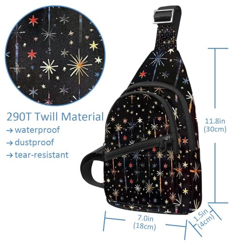 Sac à dos à bandoulière multicolore Starlight Magic Stick avec sangle réglable - 4