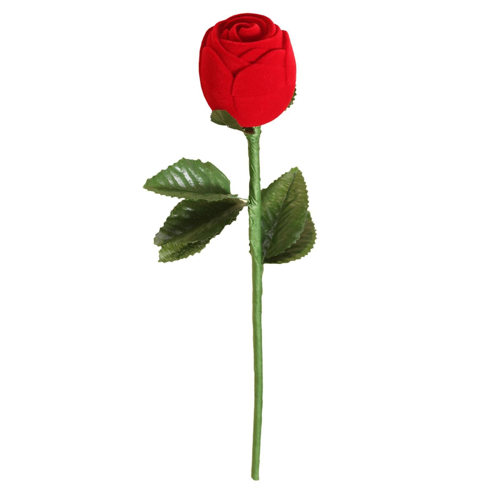 Auyxssz Red Ring Box Rose Flower Ring Box Gift Idea For Engaging Surprising Loved Ones On Valentine’s Day Celebrations Valentines Day Gift Rose Proposal