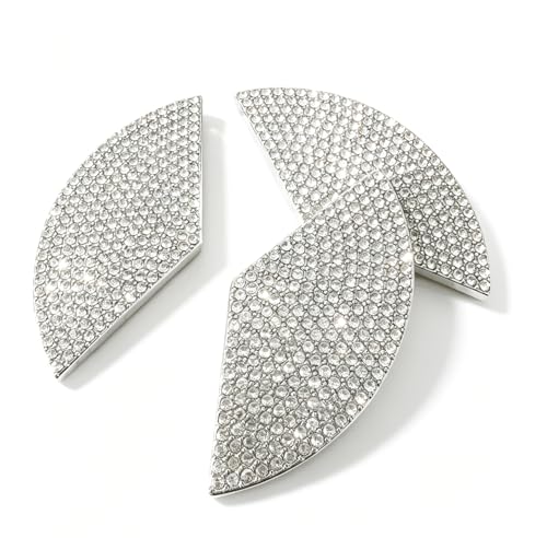 Image of Car Trunk Sign Emblem Bling Accessories Cover Declas Compatible with Mercedes Benz Crystal Sticker Rhinstone Decorate Accessories (for C300 CLA GLB)