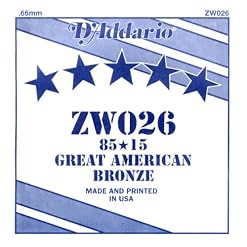 D’Addario ZW026 American Bronze 85/15 corde guitare acoustique 0.66mm - Les Beatles, Paul McCartney, John Lennon, RIngo Starr, George Harrison