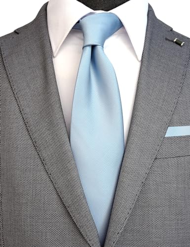 Image of Classic Tie and Pocket Square Set for Men, 3.2-Inch Standard Width