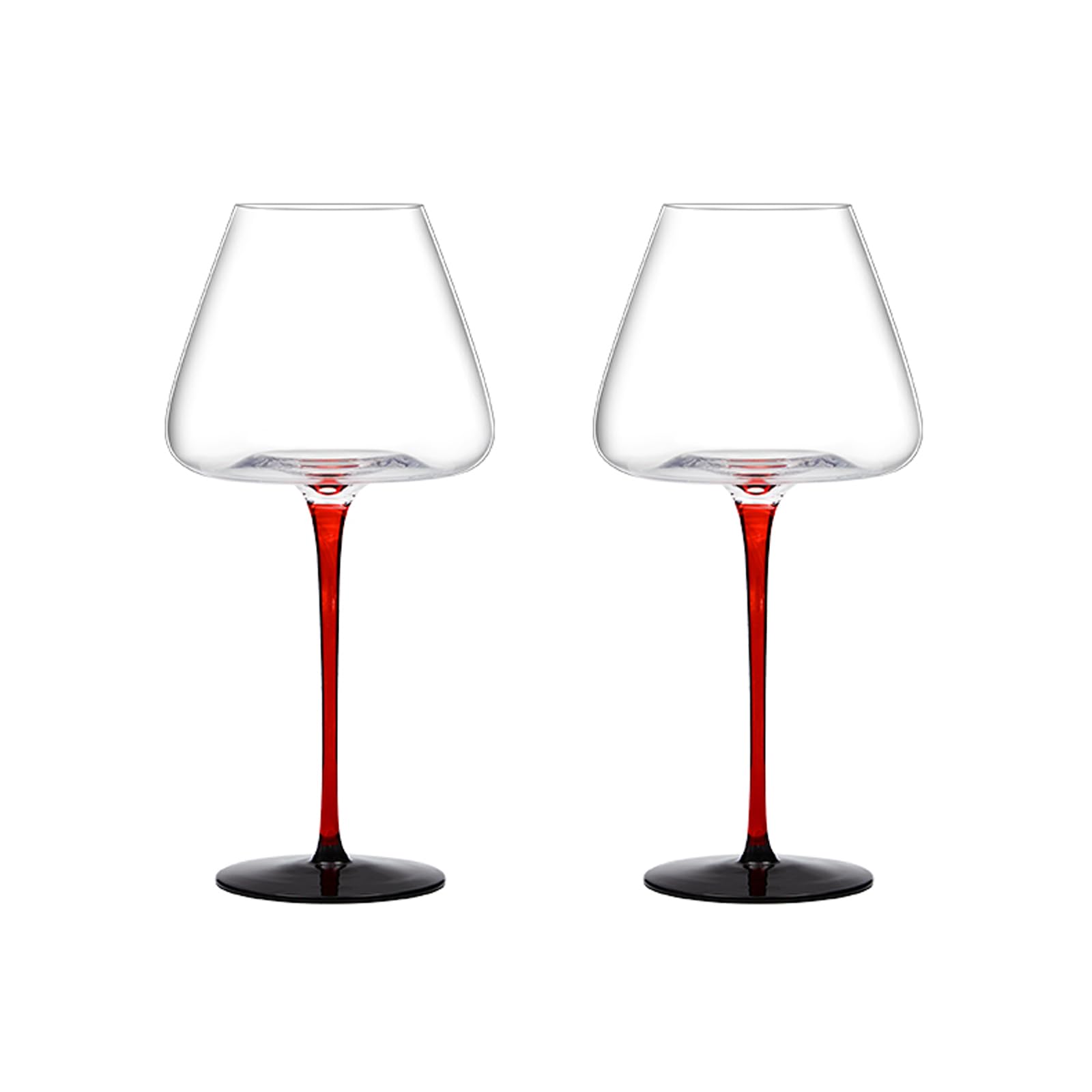 Verres à vin rouge sans plomb dotés d'une base stable anti-renversement