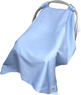 Cubre Huevito Nap, cubre portabebe, con ventana y agarraderas con velcro Confeti Azul