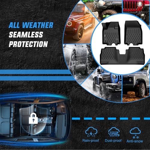 Image of Nilight TPE Floor Mats for Chevy Equinox EV Only 2024 2025 2026 | All Weather Custom Fit Heavy Duty Floor Liners