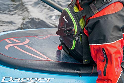 Dagger Inertia Spray Skirt | Whitewater Skirt for River Paddling | Kevlar Reinforced Neoprene | Medium Cockpit | M/L Waist, Black