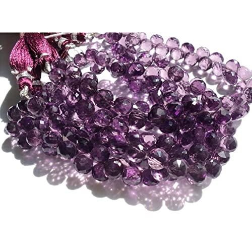 Améthyste violette LKBEADS : briolettes oignon facettées 7mm pour création bijoux (46 pcs)