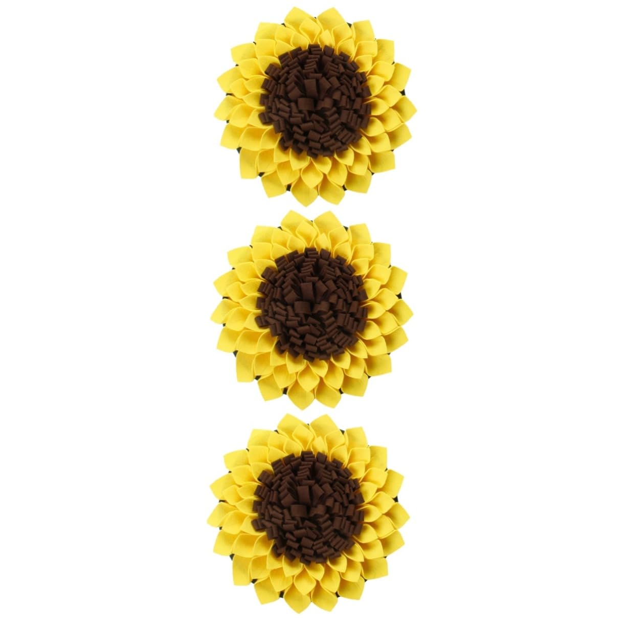 Didiseaon 3pezzi Tappetino Olfattivo Per Cani Tappetino Da Foraggio Forma Di Girasole Antiscivolo e Facile Da Riporre Per Allenamento e Divertimento Del Tuo Animale Domestico